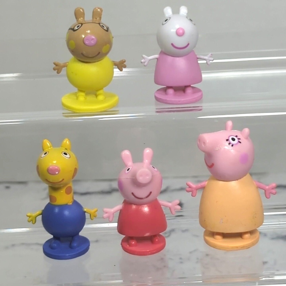 Peppa Pig Figures Cake Toppers Figures Lot of 5